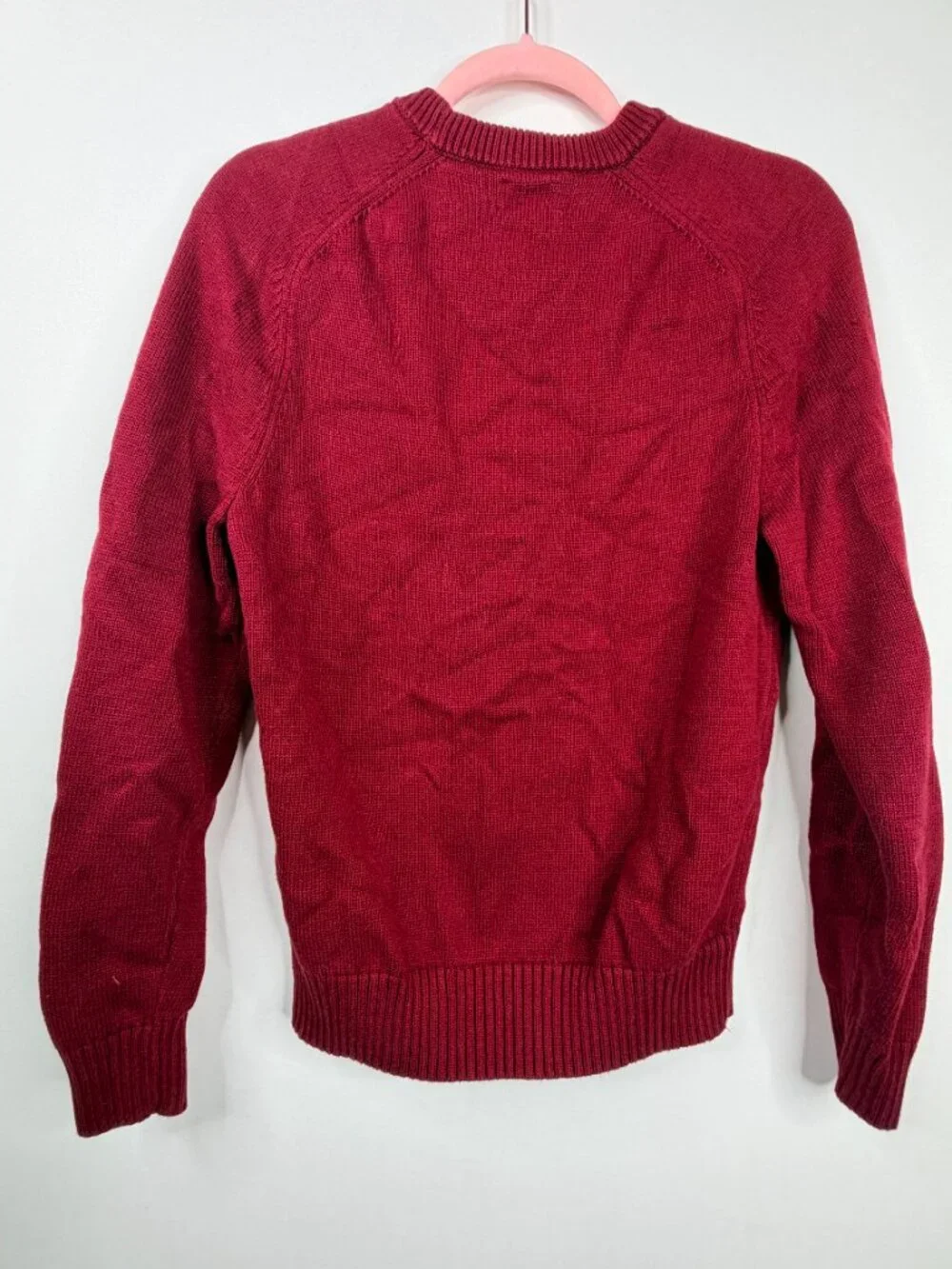 J. Crew Heritage Cotton Crewneck Sweater Red Ochre Small #A3080